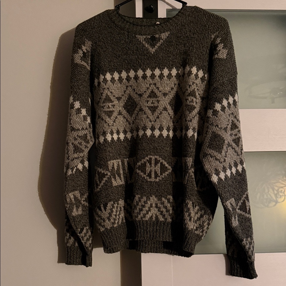 Charcoal Patterned Crewneck